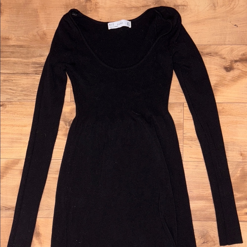 zara Black Long Sleeve Dress